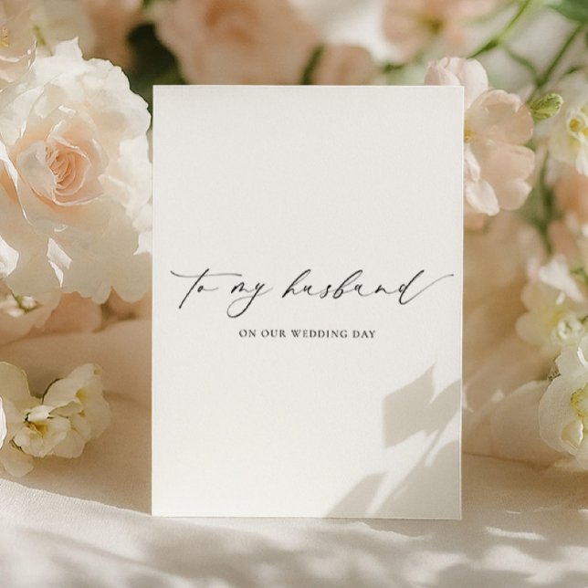 Ellesmere To My Husband Wedding Day Card (Creator Uploaded)