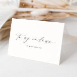 Ellesmere To My In-Laws Wedding Day Card<br><div class="desc">The Ellesmere wedding day card features a modern minimalist design on a white background for a clean and simple look. The script heading is an image that cannot be edited. All of the other text is fully editable. For more advanced customization of this design, simply select the "Customize It" button...</div>