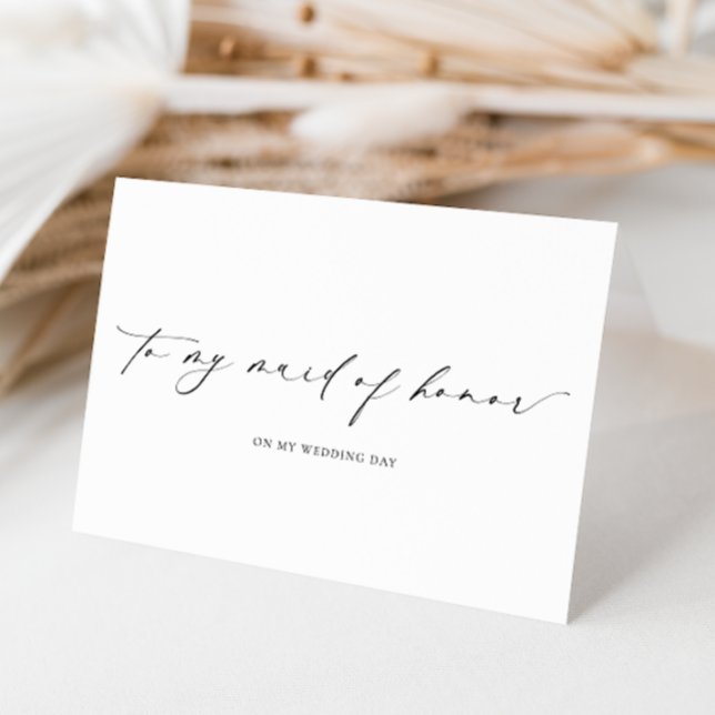 Ellesmere To My Maid Of Honor Wedding Day Card (Ellesmere To My Maid Of honor Wedding Day Card)