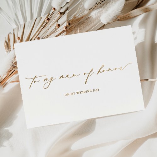 Ellesmere To My Man Of Honor Wedding Day Foil Card