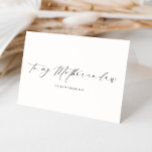 Ellesmere To My Mother-In-Laws Wedding Day Card<br><div class="desc">The Ellesmere wedding day card features a modern minimalist design on a white background for a clean and simple look. The script heading is an image that cannot be edited. All of the other text is fully editable. For more advanced customization of this design, simply select the "Customize It" button...</div>