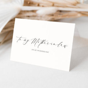 Ellesmere To My Mother-In-Laws Wedding Day Card