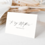 Ellesmere To My Mother Wedding Day Card<br><div class="desc">The Ellesmere wedding day card features a modern minimalist design on a white background for a clean and simple look. The script heading is an image that cannot be edited. All of the other text is fully editable. For more advanced customization of this design, simply select the "Customize It" button...</div>