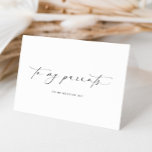 Ellesmere To My Parents Wedding Day Card<br><div class="desc">The Ellesmere wedding day card features a modern minimalist design on a white background for a clean and simple look. The script heading is an image that cannot be edited. All of the other text is fully editable. For more advanced customization of this design, simply select the "Customize It" button...</div>