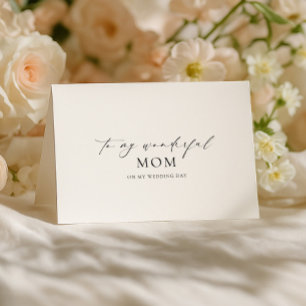 Ellesmere To My Wonderful Mom Wedding Day Card