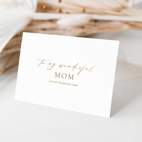 Ellesmere To My Wonderful Mom Wedding Day Foil Card