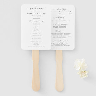 Ellesmere Wedding Ceremony Program Hand Fan