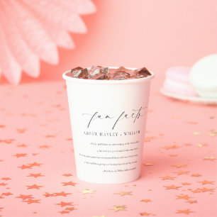 Ellesmere Wedding Fun Facts Paper Cups