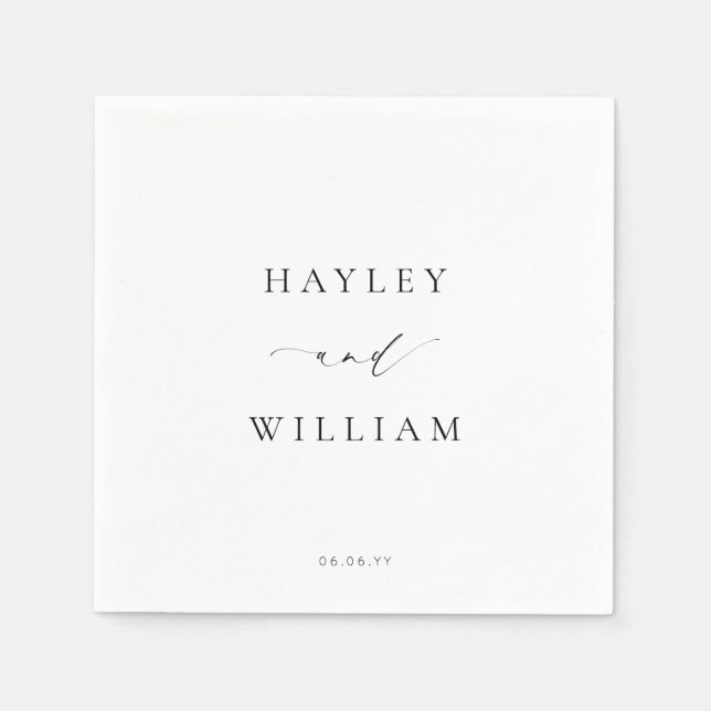 Ellesmere Wedding Names Napkins (Front)