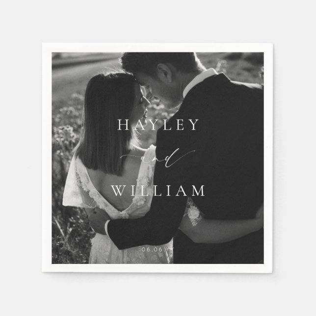 Ellesmere Wedding Photo Napkins (Front)