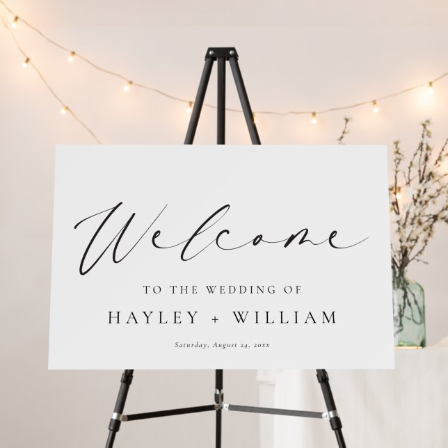 Ellesmere Wedding Welcome Foam Board (In Situ (Stand))