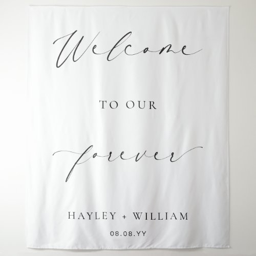 Ellesmere Welcome To Our Forever Wedding Backdrop