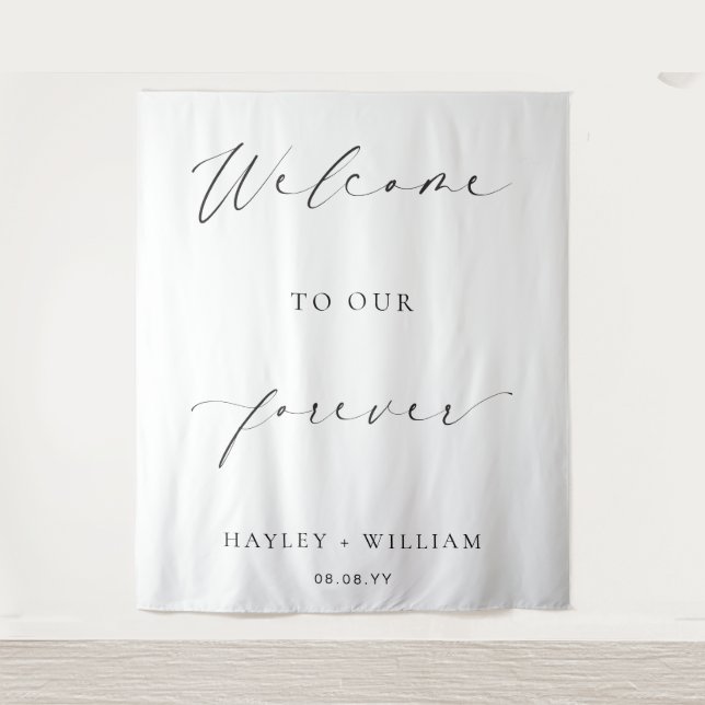 Ellesmere Welcome To Our Forever Wedding Backdrop (Front)