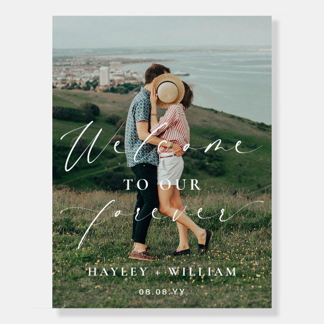 Ellesmere Welcome To Our Forever Wedding Welcome Foam Board (Front)