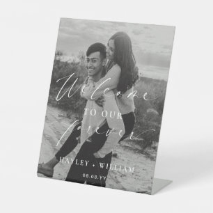 Ellesmere Welcome To Our Forever Wedding Welcome Pedestal Sign