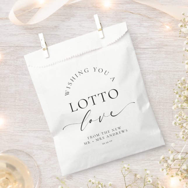 Ellesmere Wishing You A Lotto Love Wedding Favor Bag (Clipped)