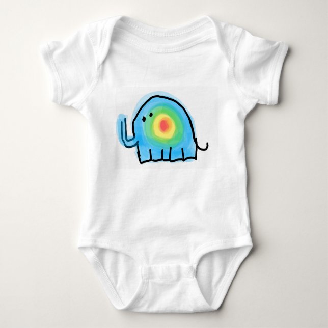 Elley Bow Says HelloT-Shirt Baby Bodysuit (Front)