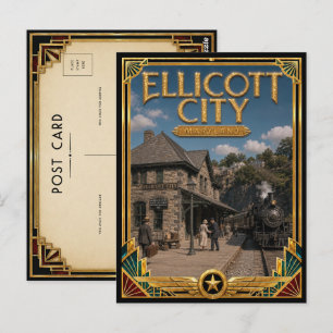 Ellicott City Maryland Vintage Art Deco Golden Age Postcard