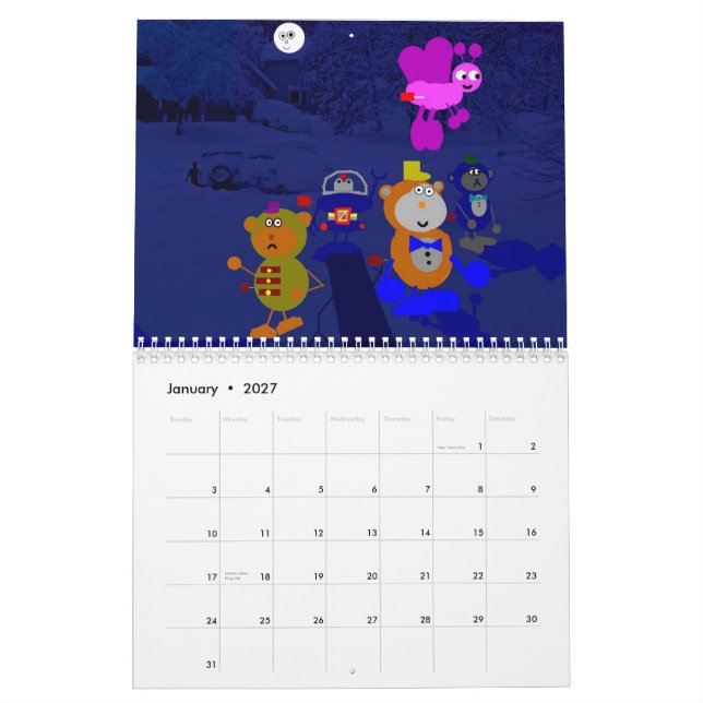 Ellie Castellanos' 2012 Wall Calendar (Jan 2027)