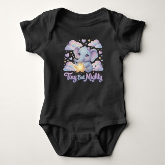 Ellie Elephant – Tiny But Mighty Baby Bodysuit