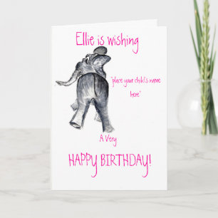 Ellie Happy Birthday Card (girl)