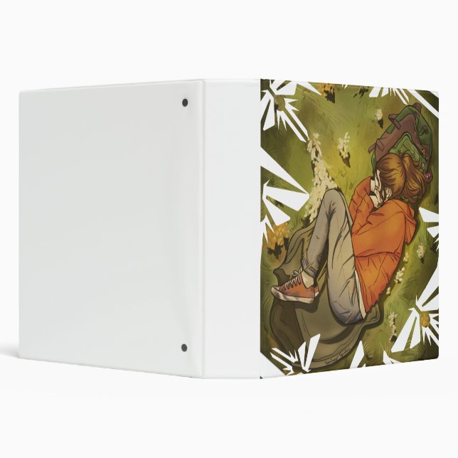 Ellie Having a Nap 3 Ring Binder (Background)