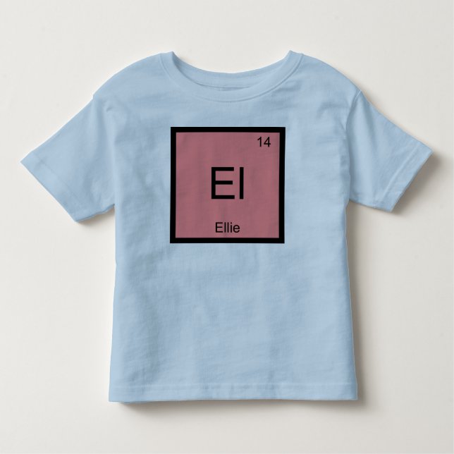 Ellie Name Chemistry Element Periodic Table Toddler T-shirt (Front)