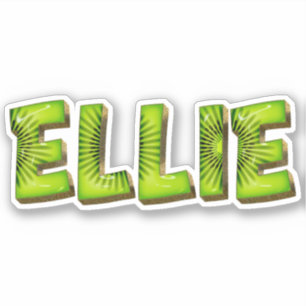 Ellie Name Kiwi Design Decal Sticker