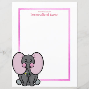 Ellie Phant Frame Unlined Paper Sheet