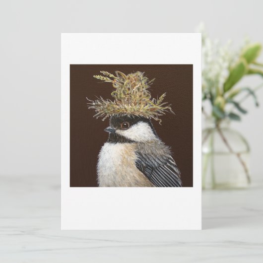 Ellie the chickadee flat card (Standing Front)