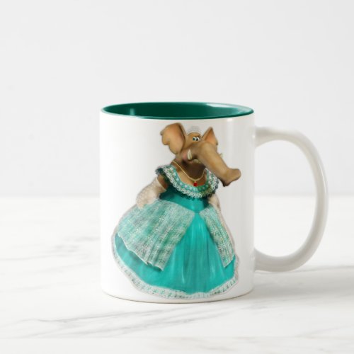 Ellie the Elephant Two_Tone Coffee Mug