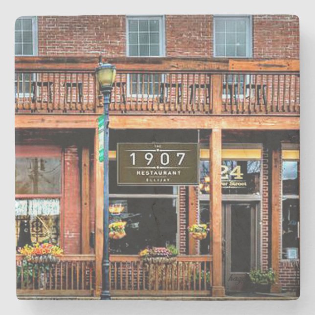 Ellijay, Georgia, 1907 Restaurant, Marble Coasters (Front)