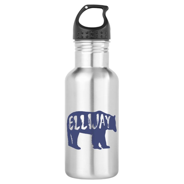 Ellijay Georgia Bear Stainless Steel Water Bottle (Front)