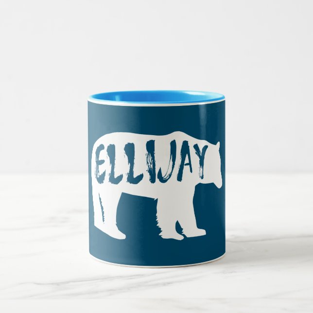 Ellijay Georgia Bear Two-Tone Coffee Mug (Center)