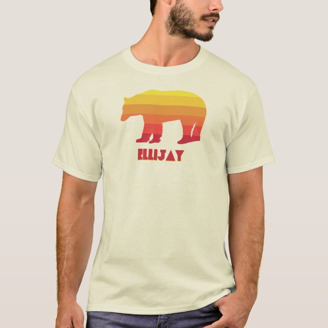 Ellijay Georgia Rainbow Bear T-Shirt (Front)