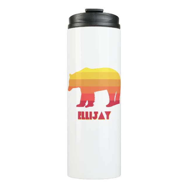 Ellijay Georgia Rainbow Bear Thermal Tumbler (Front)