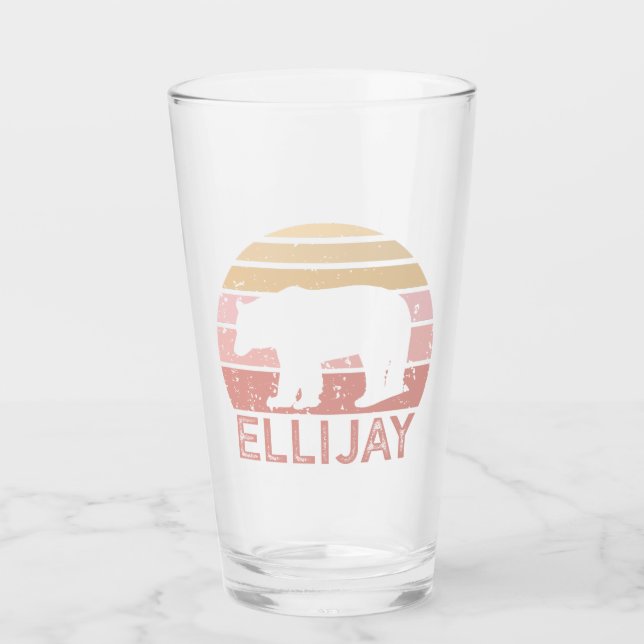 Ellijay Georgia Retro Bear Glass (Front)