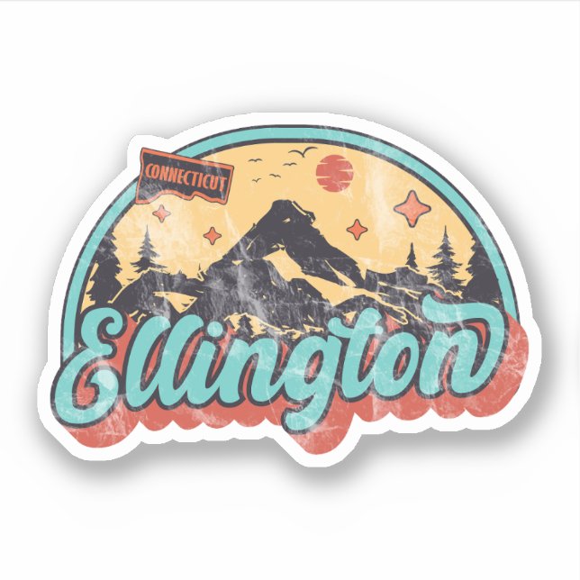 Ellington, Connecticut Sticker (Front)