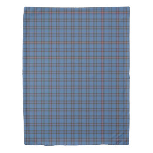 Elliot Clan Blue and Brown Tartan Duvet Cover