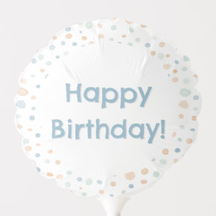 Elliot Confetti Watercolor Dots Birthday Balloon