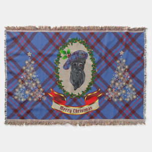 Elliot Scottie Dog Christmas Throw Blanket