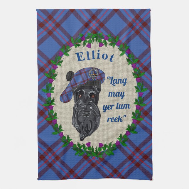 Elliot Scottie Dog Kitchen Towel (Vertical)