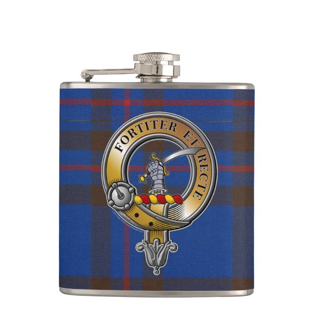 Elliot Tartan & Badge Flask (Front)