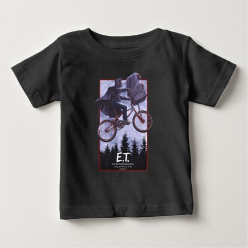Elliott and ET Flying Bicycle Theatrical Art Baby T_Shirt