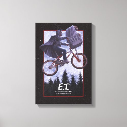 Elliott and ET Flying Bicycle Theatrical Art Canvas Print
