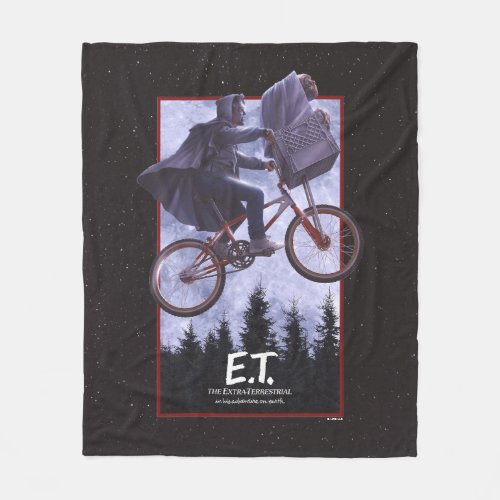 Elliott and ET Flying Bicycle Theatrical Art Fleece Blanket
