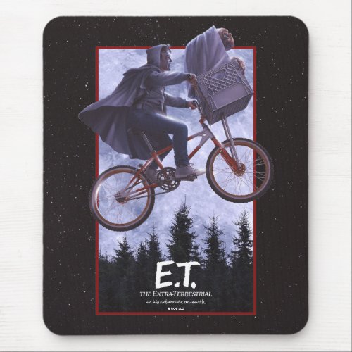 Elliott and ET Flying Bicycle Theatrical Art Mouse Pad