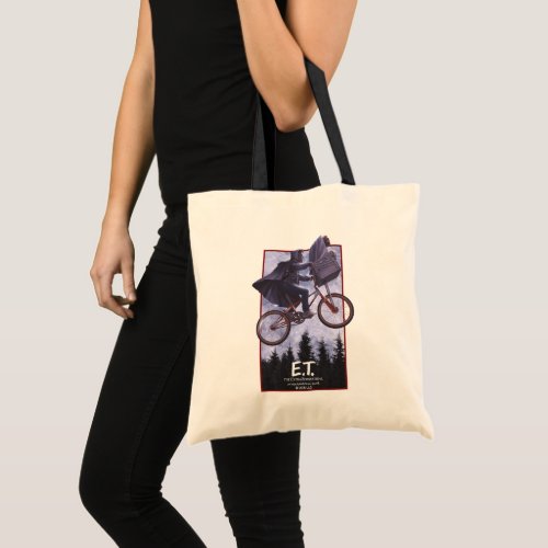 Elliott and ET Flying Bicycle Theatrical Art Tote Bag