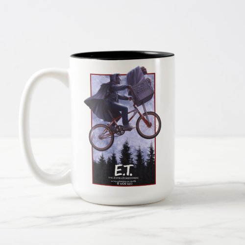 Elliott and ET Flying Bicycle Theatrical Art Two_Tone Coffee Mug