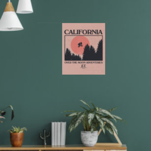 Elliott & E.T. "California" Silhouette Graphic Poster